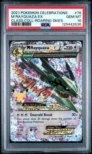 2021 POKEMON CELEBRATIONS CLASSIC COLL #76 Gem Mint M RAYQUAZA EX PSA 10
