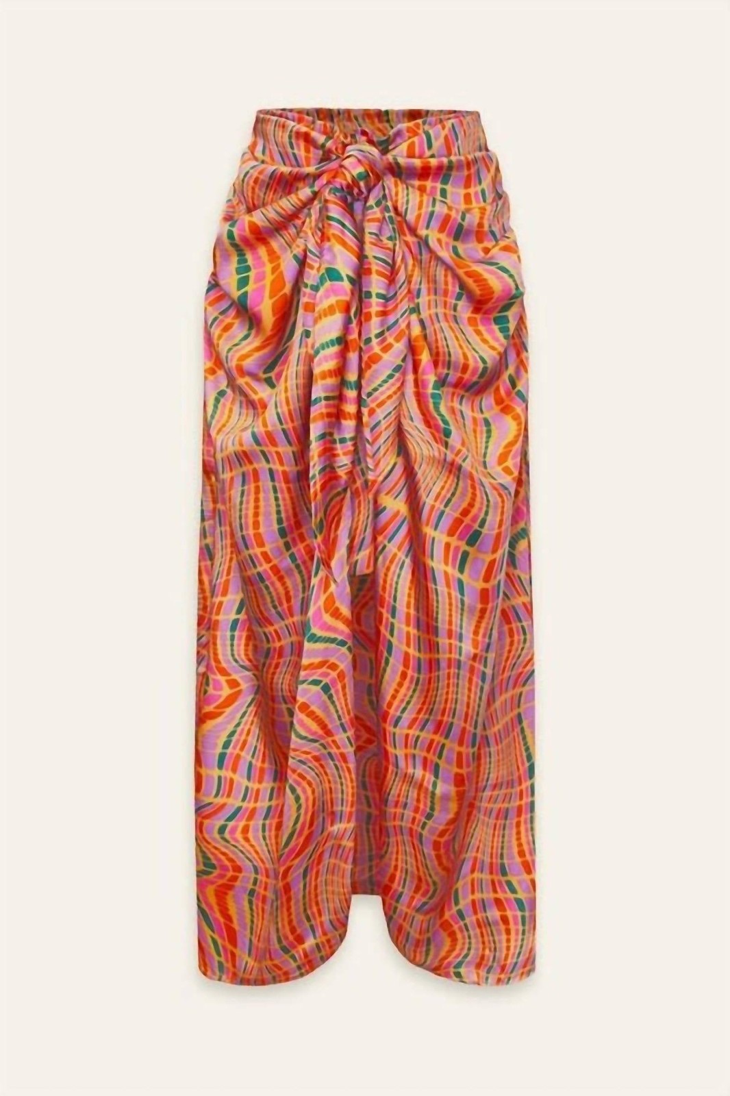 Dress Forum Womens Disco Animal Print Vacay Skirt in Orange Mirage-image