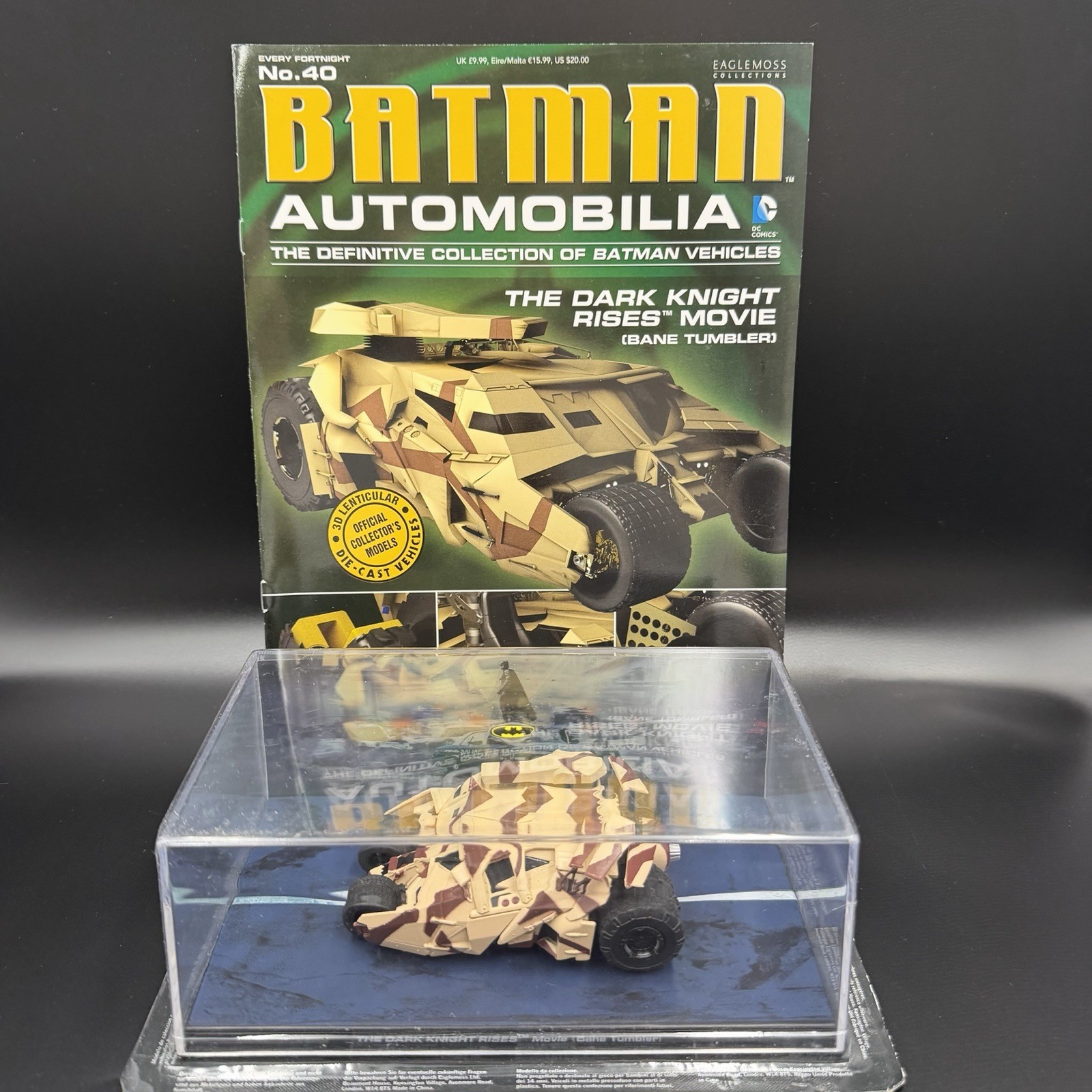 Eaglemoss Batman Automobilia Issue #40 Dark Knight Rises Bane Tumbler + Magazine
