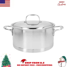 Demeyere Atlantis 5.5 qt, 18/10 Stainless Steel, Dutch Oven With Lid