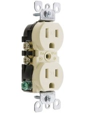 T5320-T 15 Amp, 125 Volt, Tamper Resistant, Duplex Receptacle, Residential Gr...