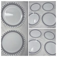Corelle City Block Plates Dinner Set 10 Quantity Corning 10 1/4” Mcm Deco Modern