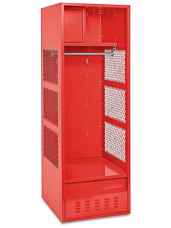 Open Single Locker Pack of 1 Open Gear Locker - 1 Wide, Unassembled, 24