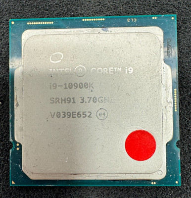 For Parts Intel Core i9-10900K SRH91 Desktop Processor 3.7 GHz,10-Core,20-Thread