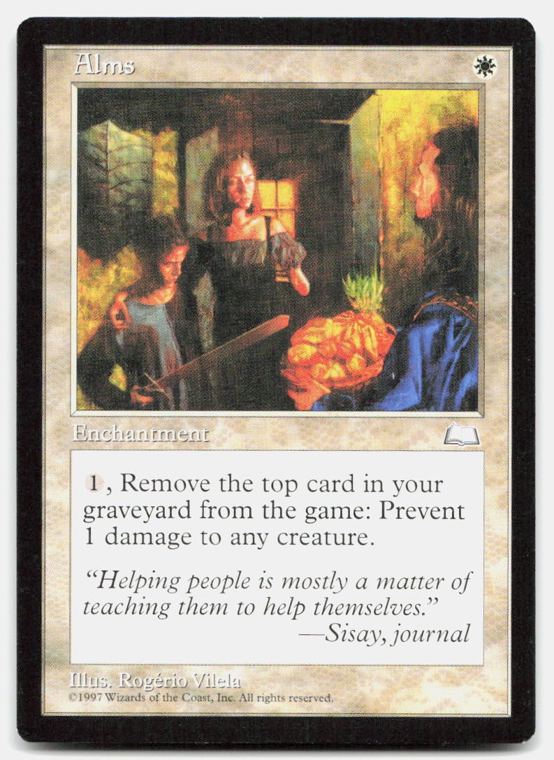 Alms Common Weatherlight Magic: The Gathering Lightly Played