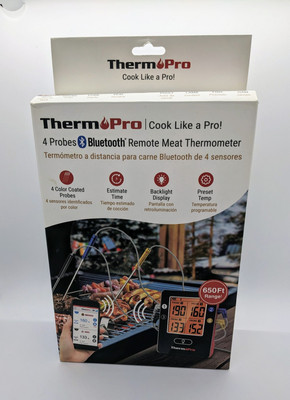 Therm Pro Bluetooth 4 Probe 650 Ft. Range Remote Meet Thermometer #TP25W NIB