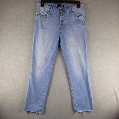 KUT From The Kloth Reese Jeans Womens 10 Blue High Rise Ankle Straight 32x27