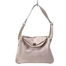 Auth HERMES Lydie 30 - Rose Dragee Veau Swift square K Shoulder Bag