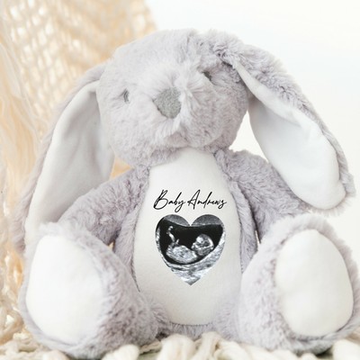 Personalisierter Baby Scan Schwangerschaftsankündigung Hase/Teddy