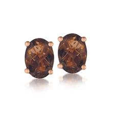 Le Vian Stud Earrings 2 cts Chocolate Smoky Q...