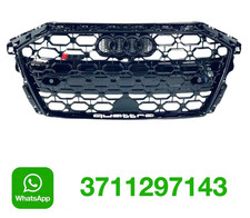 GRIGLIA CALANDRA MASCHERINA NERA AUDI S3 8Y SPORTBACK + LOGO NERO RS3 LOOK