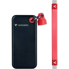 Verbatim Pocket 2 TB Disque dur externe SSD USB-C® (USB 3.2 Gen 2) noir, rouge
