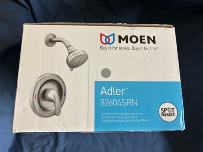 Moen Adler Single Handle Shower Set Brushed Nickel 82604SRN Free Shipping