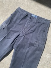 Vtg Polo Ralph Lauren Dark Navy Blue Cargo Pants 33x32 Military-Inspired Utility