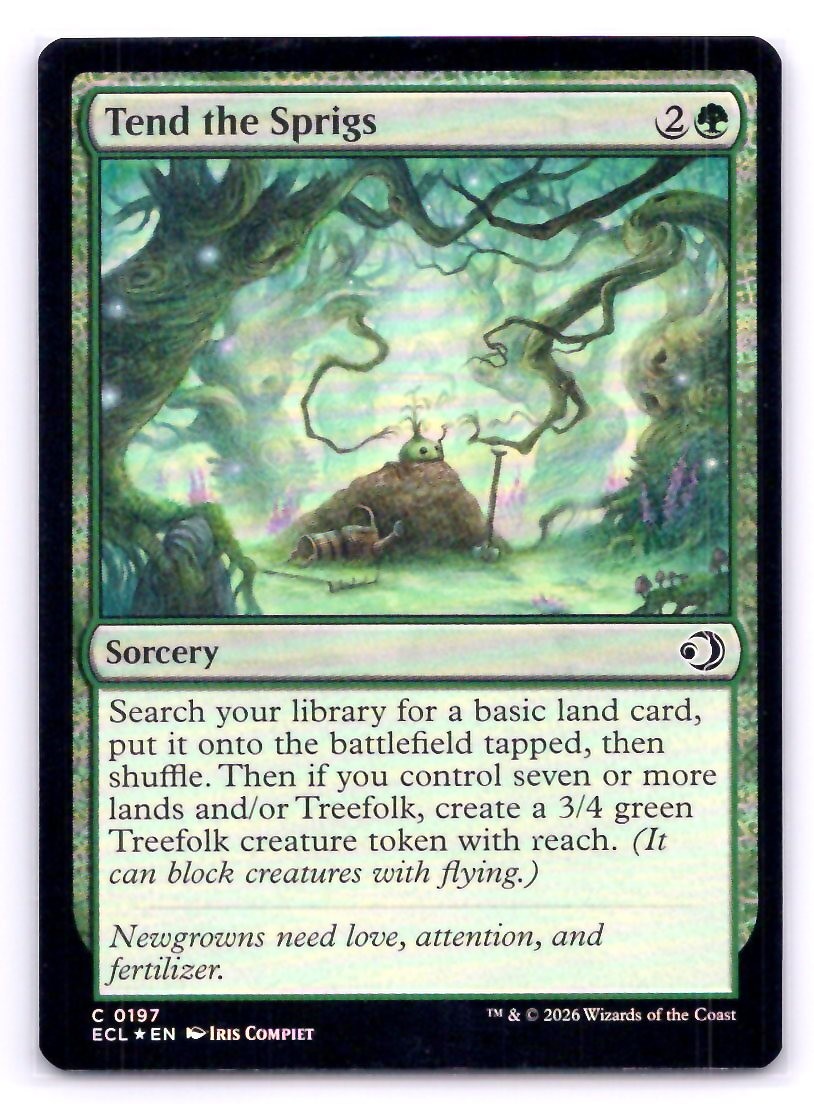 Magic: The Gathering Tend the Sprigs (FOIL) 197 Lorwyn Eclipsed ECL C NM