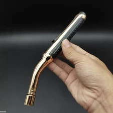 Gold Jet Torch Lighter Refillable Windproof Butane Gun with Adjustable Flame New