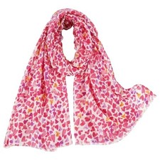 Scarf for Women Lightweight Cotton Heart Scarves Fashion Shawl Wraps Head Pink