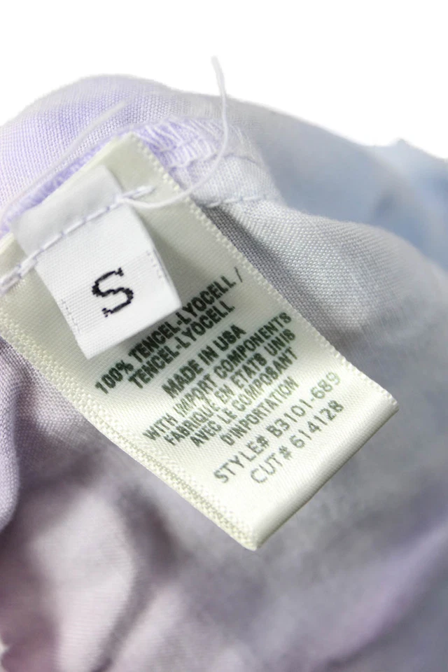 Bella Dahl Unisex Light Blue Tencel Drawstring Beach Shorts Size S - Image 4 of 4