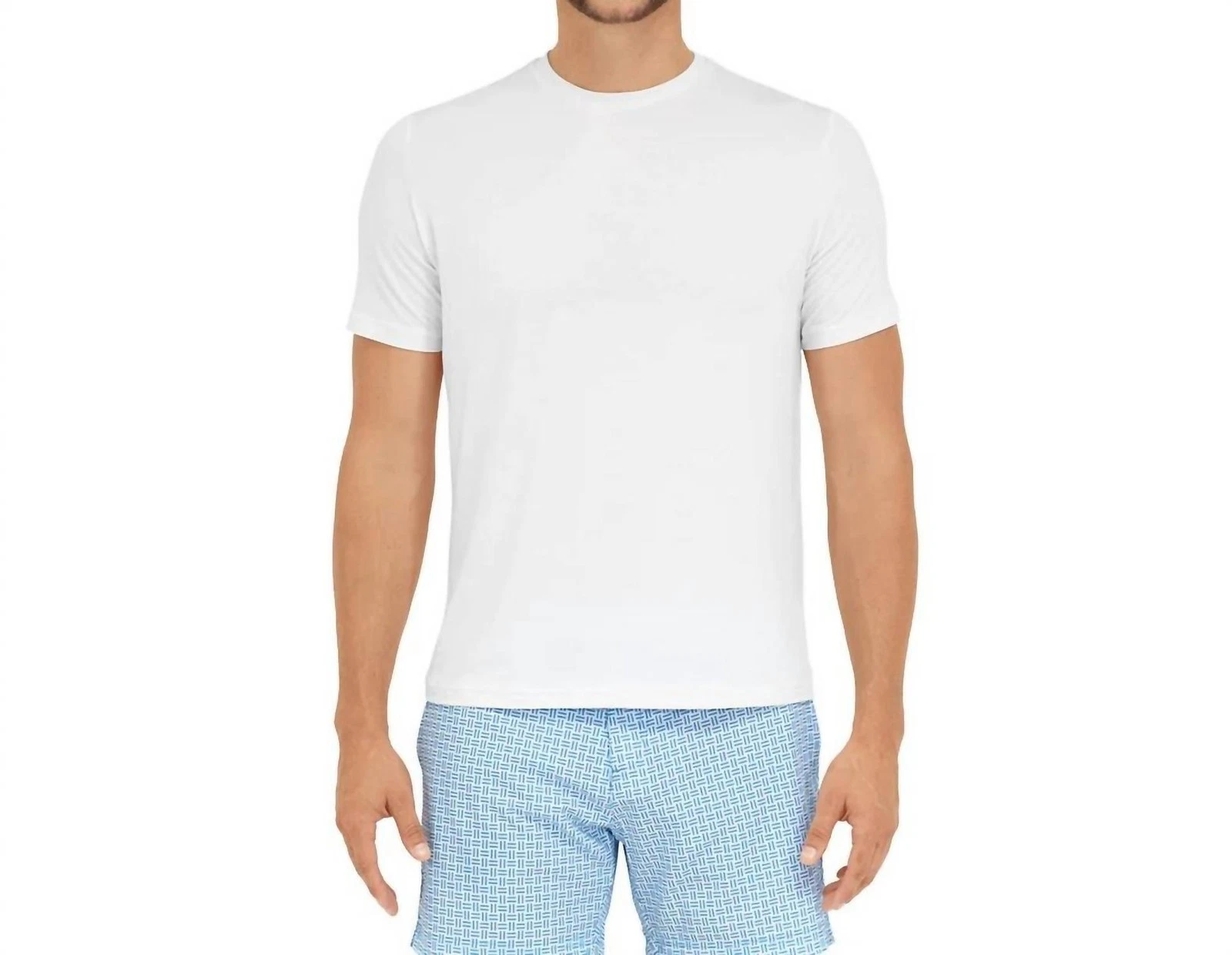 Somewhere Sunny Men's Upf 50+ Bamboo Everyday T-Shirt White