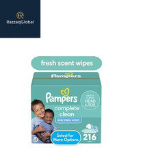 Pampers Complete Clean Baby Fresh Baby Wipes 216 Count 3 Pack