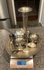 994g. Sterling Silver 7pcs Vases Tray Creamer Sugars Scrap or Repair