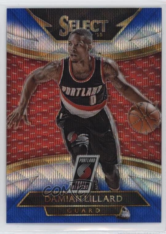 2014-15 Panini Select Courtside Blue & Silver Prizm Damian Lillard #271 0s55