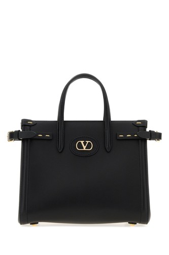 VALENTINO GARAVANI Antibes Small Black Leather Tote Bag New