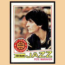 Pete Maravich #20 1977 Topps New Orleans Jazz Basketball Card NBA NM
