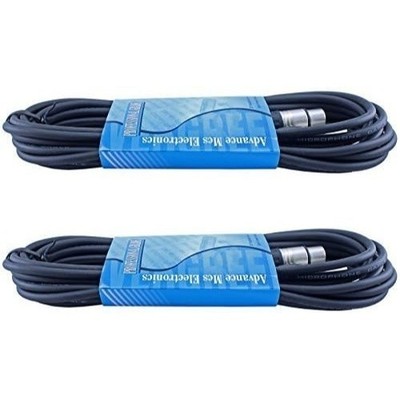 2 Pack 25 Ft XLR Male to Female Shielded Balanced Cables Speakers