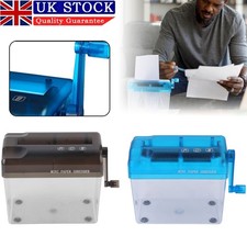 Hand Manual Desktop Office A4/A6 Paper Shredder Strip Cut Shredding Wastebasket