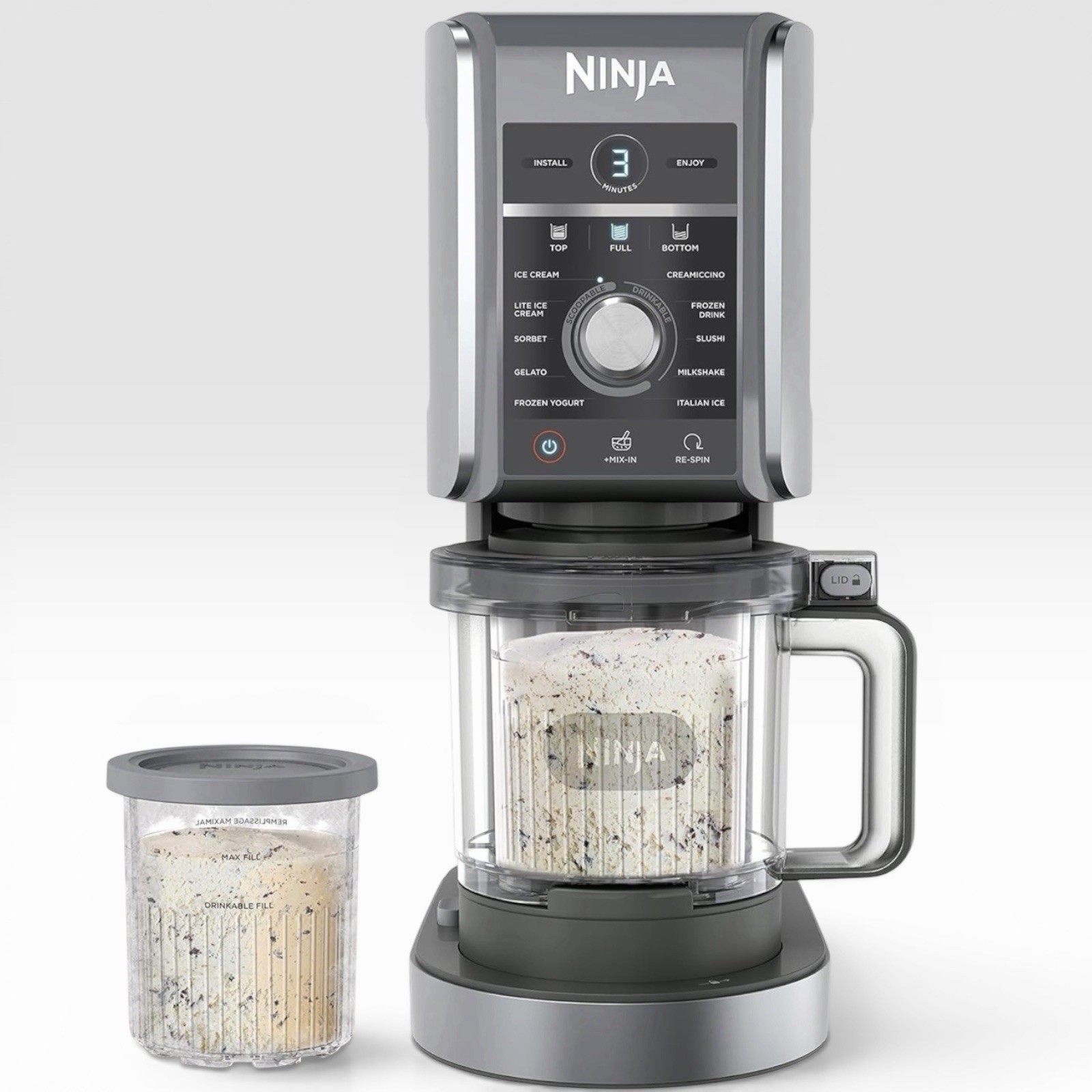 Ninja CREAMi Deluxe Ice Cream Maker 11-in-1 Frozen Dessert Machine NC501