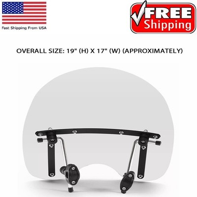 Clear Detachable Windshield Release Quick For Harley Road King 1994-2024 FLHR