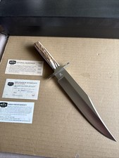Buck Custom 916 Elk Handled Knife. Mother Sheath. Made In USA.￼