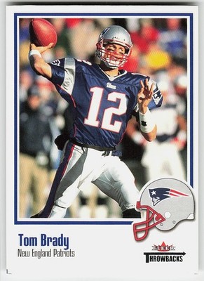 2002 Fleer Throwbacks #75 Tom Brady FOOTBALL New England Patriots