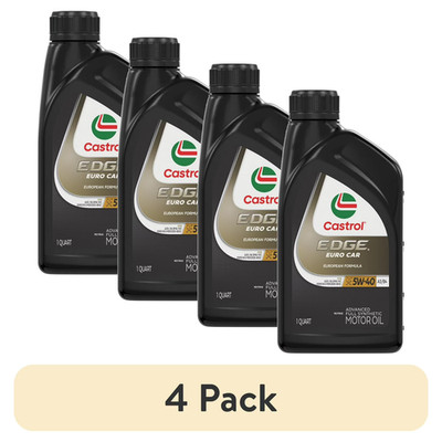 (4 pack) Castrol EDGE Euro 5W-40 A3/B4 Advanced Full Synthetic Motor Oil, 1 Quar