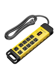 DEWENWILS 10-Outlet Metal Surge Protector Power Strip, UL Listed, 6Ft Cord Flat