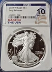 2023 W Proof $1 American Silver Eagle NGCX PF10UC X Label  Made In USA Label