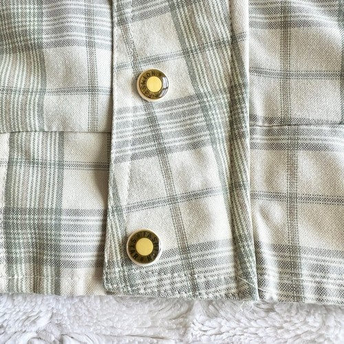 Vtg Jacket Mens Large Yellow Plaid Ricky Gabardine Rockabilly Korean Collar READ - Picture 9 of 11