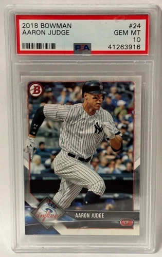 2018 Bowman Baseball #24 Aaron Judge Graded PSA 10 GEM MINT New York Yankees