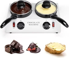 Chocolate Melting Pot Dual Chocolate Tempering Machine for Melting Chocolate,...