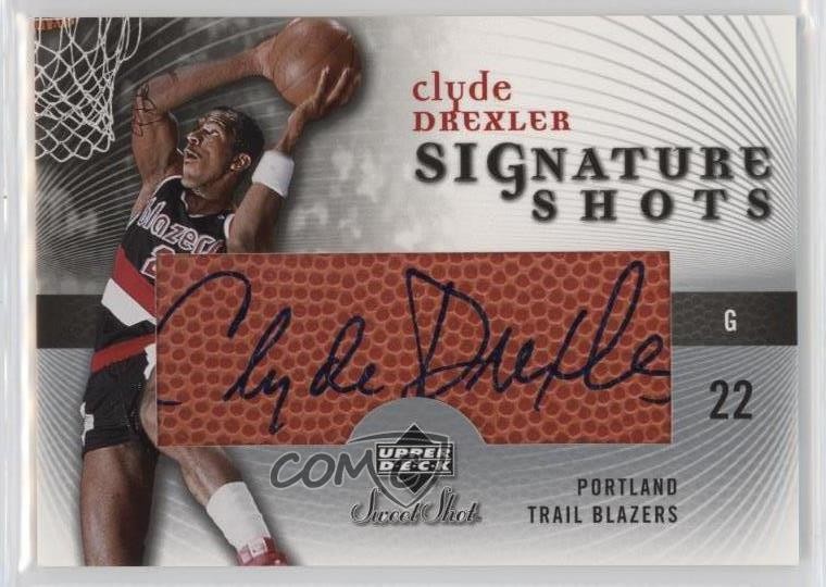 Clyde Drexler #SS-CD 2005-06 Upper Deck Sweet Shot Basketball Signature Shots