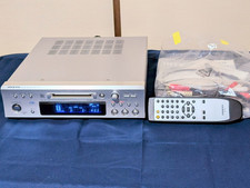 ONKYO MD-133 Hi-MD Mini Disc Recorder Silver High Speed MDLP Working Used