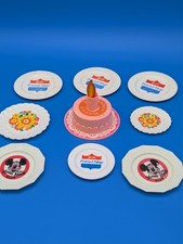 Plastic Birthday Cake Pretend Play Party Set Food Candles Plates Pink Toy Plate