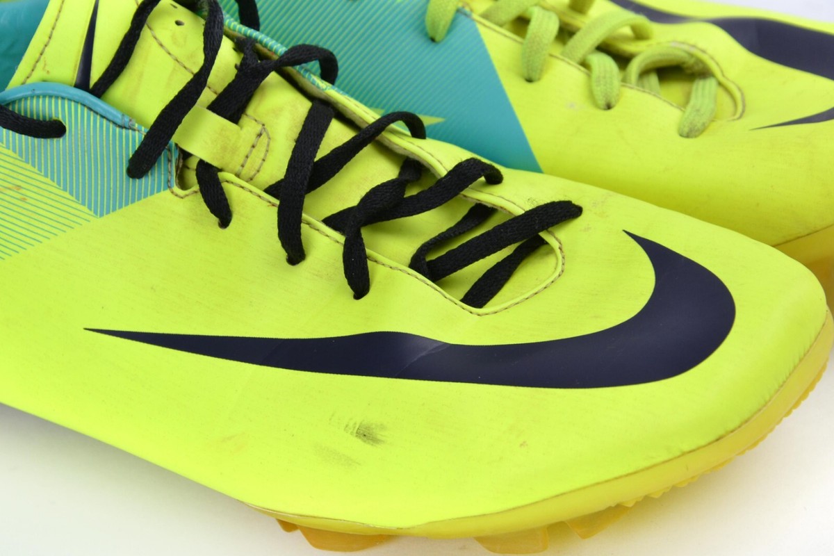 【Nike 】MERCURIALハイカット グリーン シューズ Nike Men's Mercurial Green with Orange Soccer Cleats Shoes