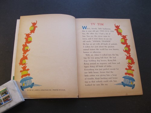 Adventures of TV TIM Bonnie Big Surprise Novelty Books #4704 Foldout Cowboy VG - Picture 4 of 6