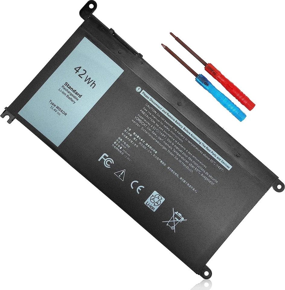 Batería de repuesto para portátil WDX0R para Dell Inspiron 13 15 5000 serie 7000 11,4 V Foto 2 de 4