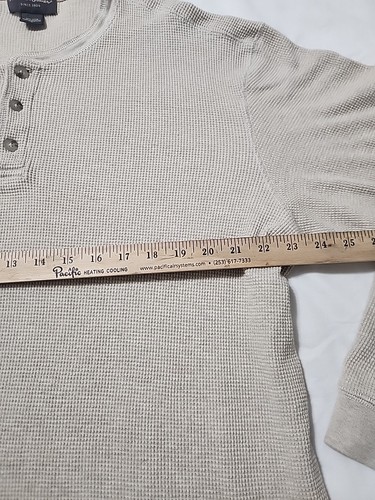 Maglione pullover a maniche lunghe Eddie Bauer cotone marrone chiaro 1/4 lavorato a maglia M - Foto 4 di 5