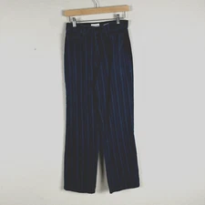 French Dressing Jeans Womens 8P Blue 2 Tone Denim Striped High Rise Straight Leg