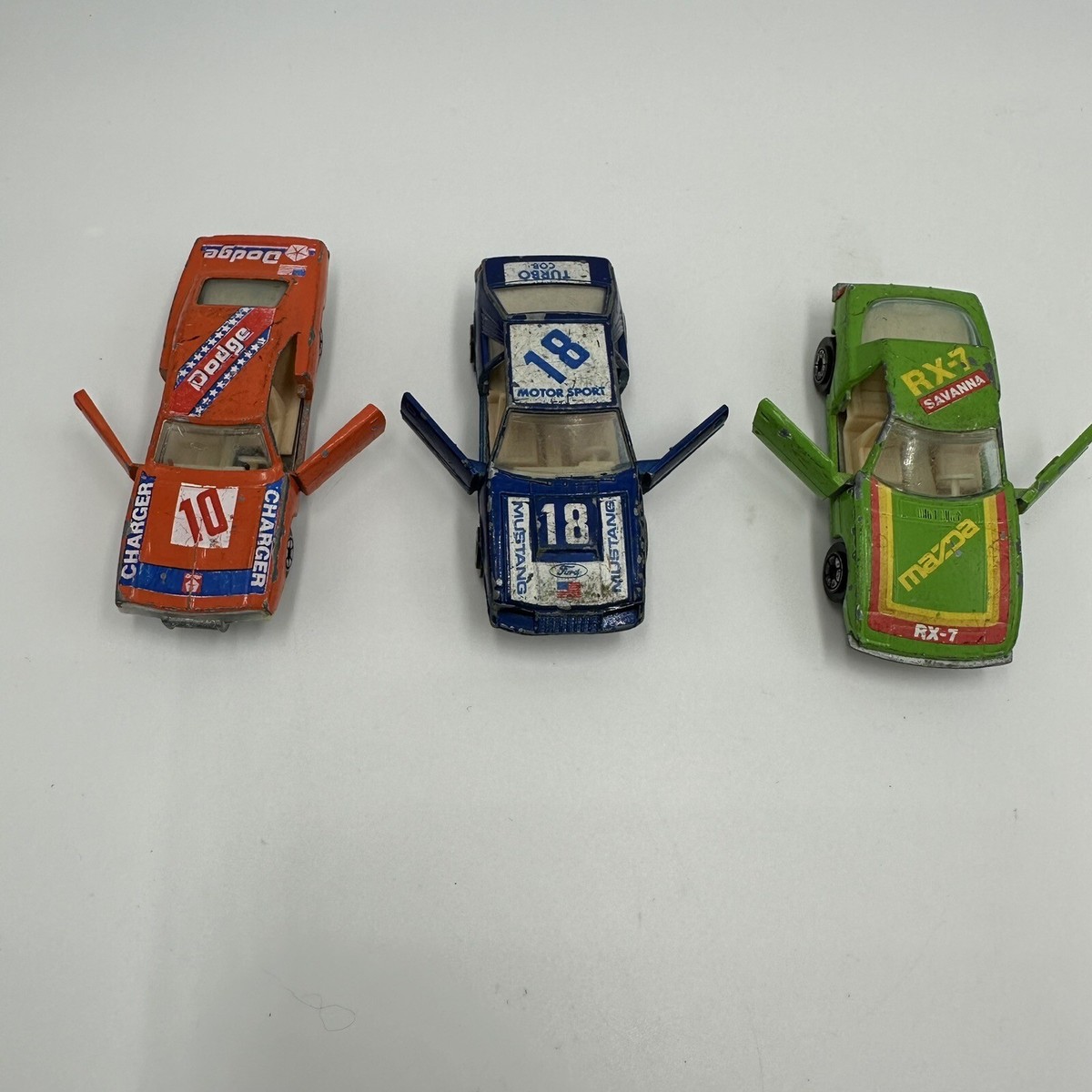 Yatming Diecast Car Lot Rare Dodge Charger 1081, Mazda Rx-7, Ford