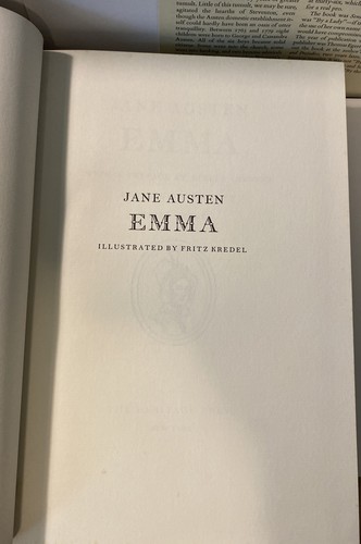 Emma by Jane Austen 1964 Heritage Club Edition mit Pantoffel & Sandglas Broschüre - Bild 5 von 12